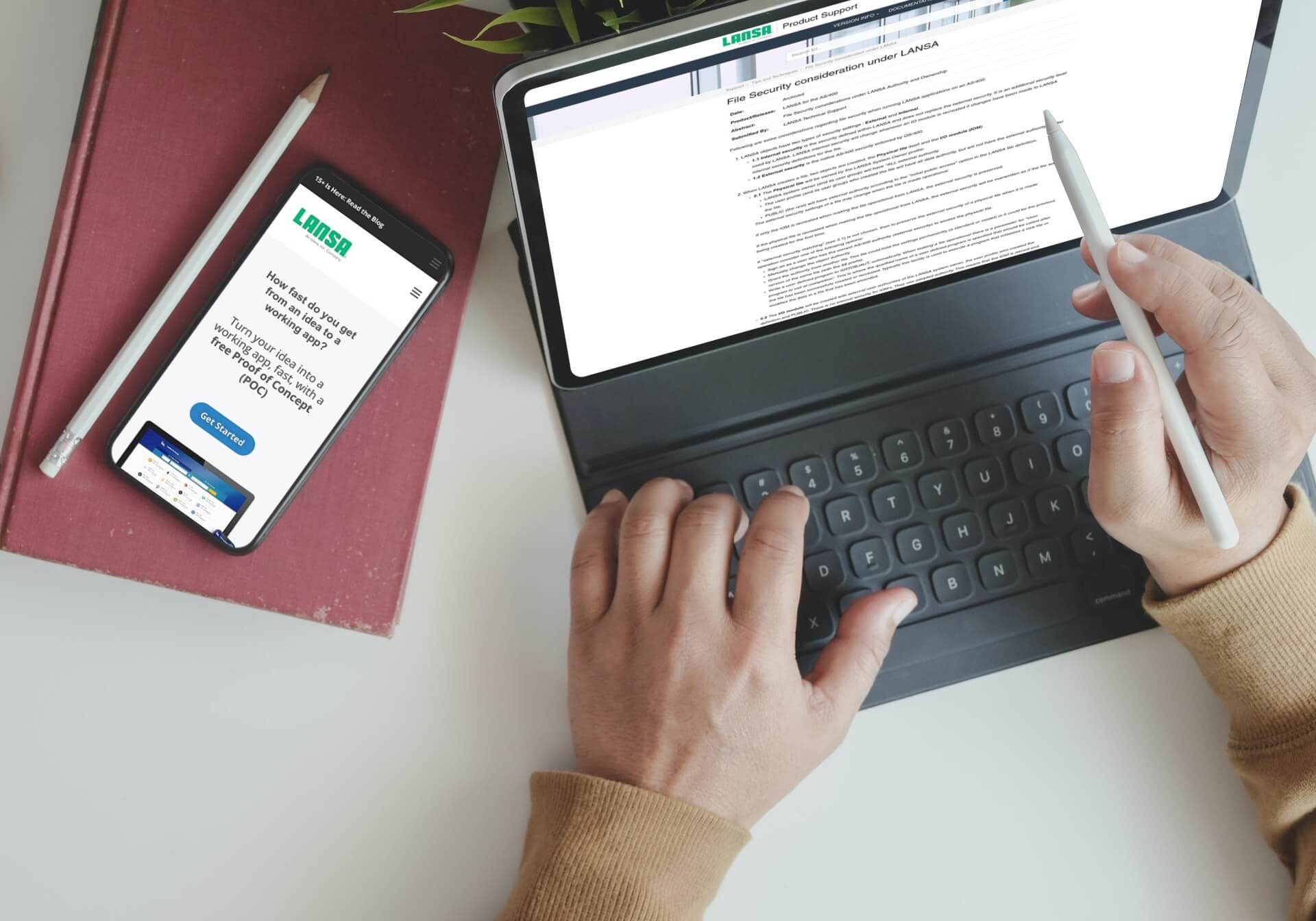 A Man Pointing On Laptop Screen