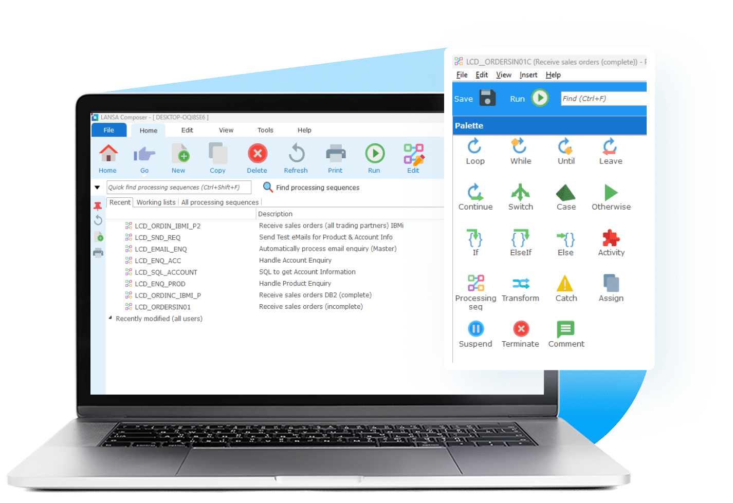 IBM I desktop application extended to mobile
