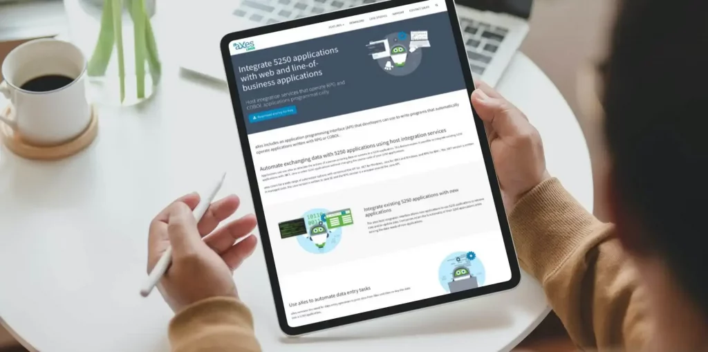 aXes on a tablet for IBM i security with LANSA